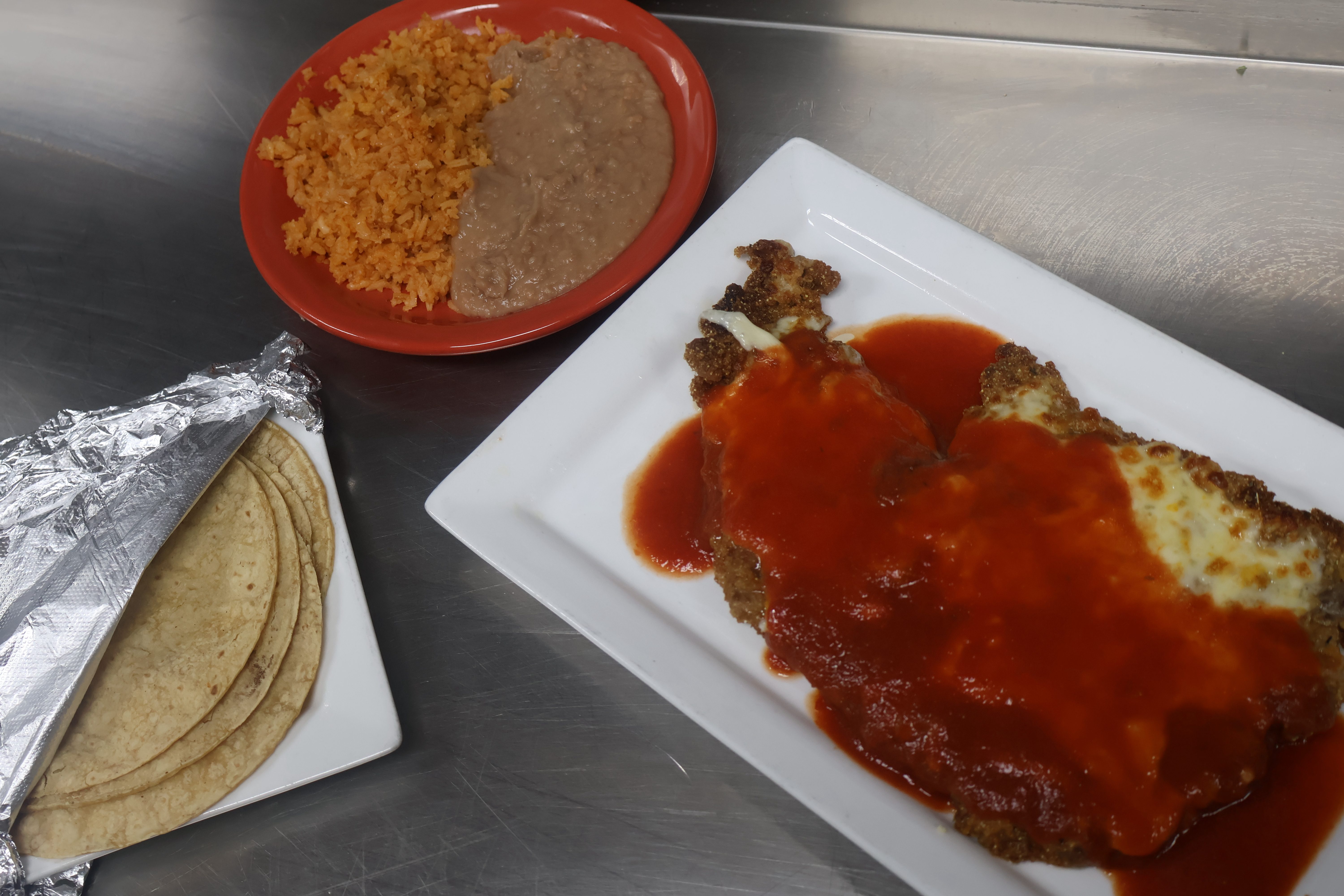 Milanesa a La Mexicana with Steak.